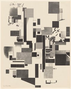 Untitled, no. 2 of 6 from the portfolio Merz 3. Kurt Schwitters 6 Lithos. Merz Portfolio. First Portfolio of the Merz Publisher by Kurt Schwitters