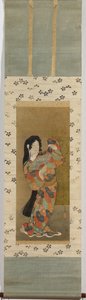 Young Dancer with Fan by Kuwagata Keisai
