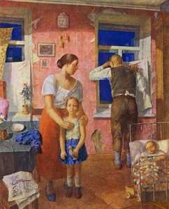 1919, Alarm by Kuzma Sergeevich Petrov-Vodkin