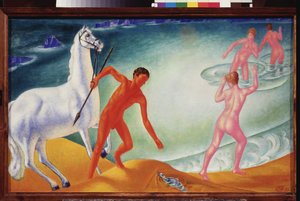 Thirsty Warrior by Kuzma Sergeevich Petrov Vodkin