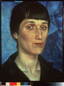Portrait of the Poetess Anna Akhmatova by Kuzma Sergeevich Petrov Vodkin