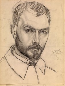 Self-Portrait, c. 1913 by Kuzma Sergeevich Petrov Vodkin