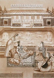 Indian woman at her toilet by L.A. and Morret J.B. Lecerf