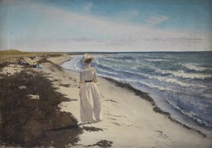 Lady at Karrebæksminde Beach, Zealand