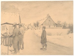 The Painter in the Village by Laurits Andersen Ring