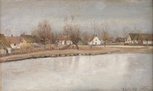 The Village Pond at Ring, Zealand by Laurits Andersen Ring