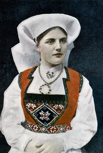 Woman Wearing Norwegian National Costume by L Boulanger