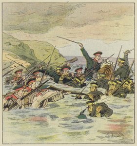 Combat in the bay of Kinchow by L. Malespine