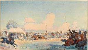 10th Bengal Lancers Tent-Pegging Competition by Lady  Butler