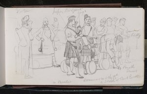 On parade. Drummers of the 79th. A sketch at Parkhurst