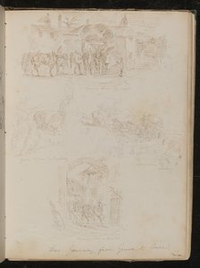 Changing Horses by Night, Going Down to Lagoletto, Ascending the Turbia and Passing Through a Hamlet by Lady Butler