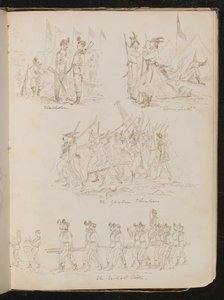 Four Battalion Scenes Inscribed 