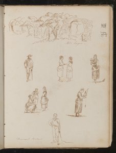 Study of Landscape with Trees and Ruined Arches by Lady Butler