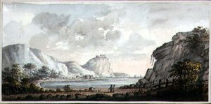 Landscape with Two Figures Overlooking a Bay, c.1825 by Lady Egerton