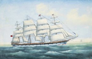The four-masted iron ship 