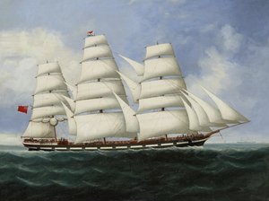The full-rigged merchantman 