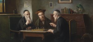 The Chess Game by Lajos Kolozsváry