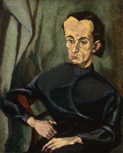 Portrait of Lajos Kassak by Lajos Tihanyi