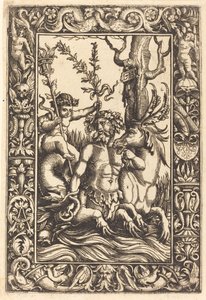 Mythological Marine Subject by Lambert Hopfer after Nicoletto da Modena