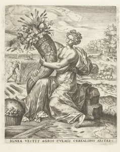 Summer: Ceres with a Cornucopia (The Four Seasons) by Lambert Lombard