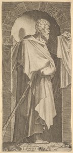 St. James Minor in an Arcuated Niche, Holding a Walking Stick in His Hands, 1545 by Lambert Suavius
