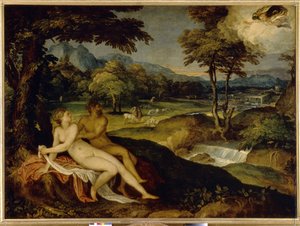 Jupiter and Io. by Lambert Sustris