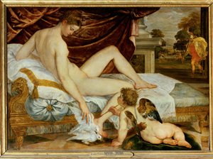 Venus and Amor by Lambert Sustris