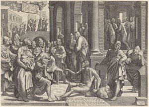 Peter and John Healing the Cripple at the Gate of the Temple by Lambertus Suavius