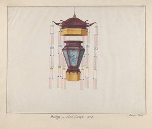 Design for a Hall Lamp, ca. 1800-1810 by Lamqua
