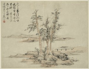 Landscape in the Style of Ancient Masters: after Ni Zan, Cao Zhibo by Lan Ying