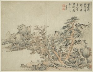 Landscape in the Style of Ancient Masters (after Wang Meng) by Lan Ying