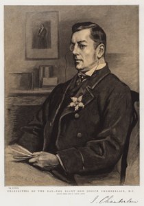 Celebrities of the Day, the Right Honourable Joseph Chamberlain, MP