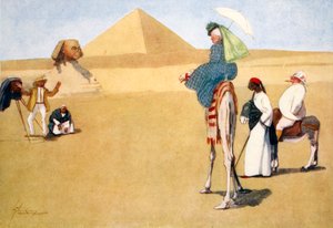 Posing at the Pyramids, 1908 by Lance Thackeray