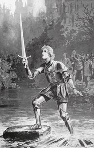 Galahad lifted the sword quite easily