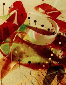 Study with Pins and Ribbons