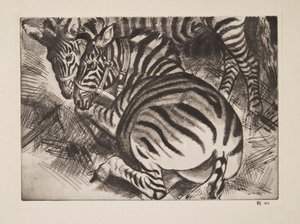 Zebras by Laura Knight