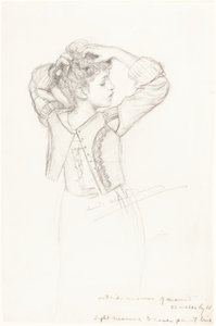 Young Girl Dressing by Laura Theresa Alma Tadema