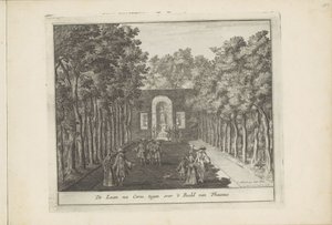 Avenue and Statue of Ceres in the Gardens of Het Loo Palace by Laurens Scherm