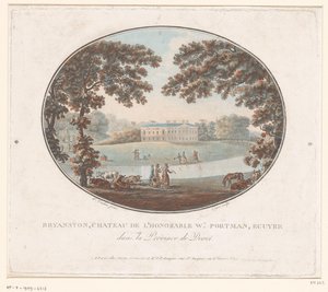 View of the Country House of Sir William Portman at Bryanston (English Gardens)