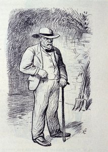 Portrait of Louis Pasteur (1822-1895) in his property in Villeneuve-l