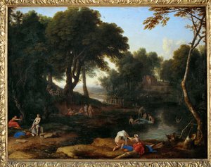 Landscape with bathers