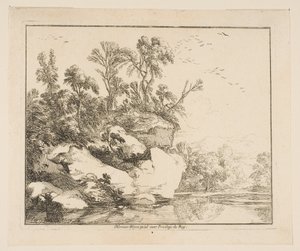 The Covered Rocks, 1640 by Laurent de la Hyre