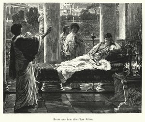 Scene from life in ancient Rome by Lawrence (after) Alma Tadema
