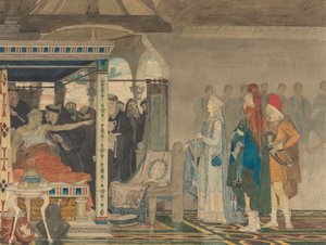 Fredegonda at the Deathbed of Praetextatus by Lawrence Alma Tadema