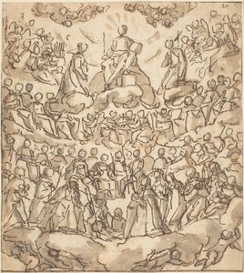 The Blessed in Paradise with the Virgin and St. John the Baptist before God by Lazzaro Tavarone