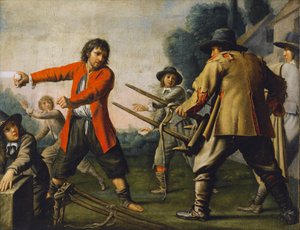 Peasants Brawling in a Landscape