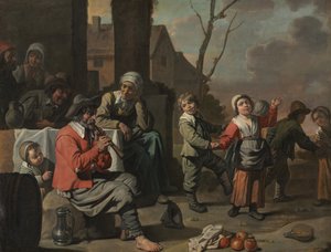 Peasant Children Dancing by Le Nain Brothers
