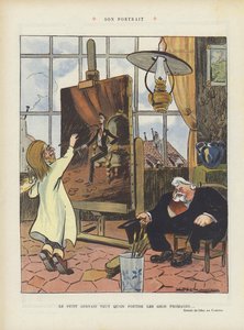 His portrait. Illustration for Le Rire by Leal de Camara