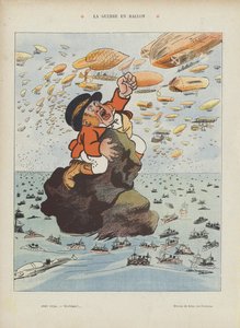War balloons. Illustration for Le Rire