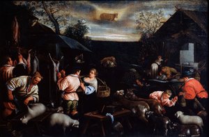 April from the Series The Seasons, Late 16th or Early 17th Century by Leandro Bassano